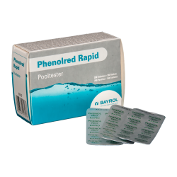 Phenolred Rapid pH reagent tablets, 250 units. Bayrol