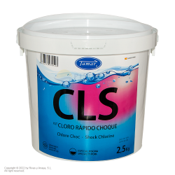 Granulated shock chlorine, quick action. 2.5 Kgs.
