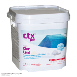 Chlore en galets de 250 grs. ClorLent CTX-370 5 kgs. CTX