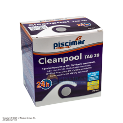Clarifiant Cleanpool TAB 20 PM-663 240 grs. Piscimar