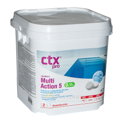 Cloro MultiAction 5, compresse da 250 g. senza acido borico, 5 kg. CTX-393