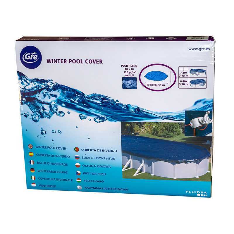 Covered GRE winter swimming pool 820x460 cm CIPROV731