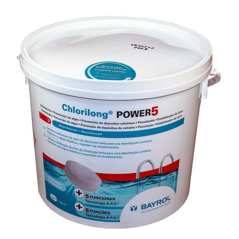 Chlorilong Power 5. Multifunktionschlor Tabletten. UND BAYROL.