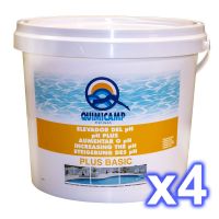 Pack 4 würfel granulierter Plus Basic pH Plus 6 Kg von Quimicamp