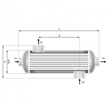 Echangeur de chaleur eau-eau TIT-60 kW Astralpool Waterheat EVO